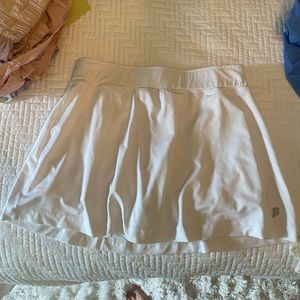 white tennis skirt